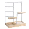 Multi-Tier-Schmuck Organizer Ständer mit Holzschalen Produktbild-Vorschau 1