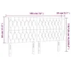 Kopfteil mit Ohren Dunkelbraun 183x23x118/128 cm Stoff Produktbild-Vorschau 9