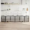 vidaXL Porte pour chien 6 pièces avec porte Pliable Noir Voir les images du produit 2