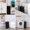 iEGrow Koš na prádlo s víkem 60L Bamboo Black Náhled obrázku produktu 6