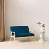 sweeek -  2-Sitzer Sitzbank mit Stoffbezug und Holzbeinen - Produktbild-Vorschau 4