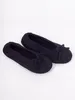 Weiche Damen Ballerina Hausschuhe mit Schleife schwarz Produktbild-Vorschau 6