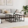 Couchtisch Braun Eichen-Optik 91x91x40 cm Holzwerkstoff Produktbild-Vorschau 3