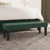 vidaXL | lavica | tmavozelená 100 x 30 x 30 cm Zamat Náhľad obrázku produktu 2