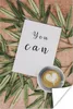 MuchoWow® Poster Du kannst" - Kaffee - Zitate - Produktbild-Vorschau 1