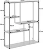 Wandregal SLIM LINE 90cm Esche Holzoptik schwarz Produktbild-Vorschau 7