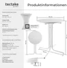 tectake® Stehtisch Eren rund mit Tischhusse bodenschonende Produktbild-Vorschau 5