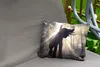 MuchoWow® Outdoor Kissen - Elefant mit Person in hellem Produktbild-Vorschau 2