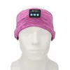 A purple and pink heathered headband with a small black control module on the front, displayed on a white mannequin head. Náhled obrázku produktu