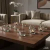 12er Set Glas Teelichthalter Transparent Deko Windlichter Produktbild-Vorschau 11