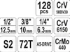 YATO Gola Satz 1/2", 3/8", 1/4" + Zubehör 128 Stück Produktbild-Vorschau 8