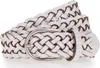 MUSTANG Leder Gürtel Braided Leather Belt W90 White weiß Produktbild-Vorschau 1