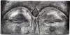 Buddha Augen - Wandbild Gemälde - Geschlitzt Relief Holz - Produktbild-Vorschau 1