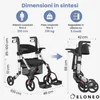 ELONEO 2in1 carrozzina rollator pieghevole e leggera con Anteprima dell’immagine prodotto 3