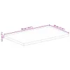 vidaXL Tischplatte 50x30x2,5 cm Rechteckig Massivholz Mango Produktbild-Vorschau 7