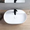 Lavabo da appoggio in Vetroceramica bianca lucida da Anteprima dell’immagine prodotto 3