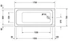 Duravit Badewanne D-Code 170 x 75  x 42 cm Einbauversion, Produktbild-Vorschau 7