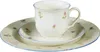 A coffee cup and saucer set with a floral design. Produktbild-Vorschau
