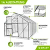 BRAST Gewächshaus Aluminium mit Fundament | 380x250x205cm | Produktbild-Vorschau 5