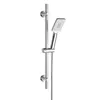 A chrome shower head and rail set against a white background. Anteprima dell’immagine prodotto