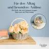 Creative Home Weißer Weidenkorb mit Henkel | 22 x 22 x 26 Produktbild-Vorschau 3