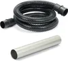 A black flexible hose with black connectors and a silver metal tube are shown against a white background. Produktbild-Vorschau