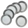 6er Set Variant Grau Kuchenteller bunte Frühstücks-Teller Produktbild-Vorschau 1