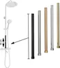 A shower fixture with multiple extension rods of different colors. Náhľad obrázku produktu
