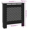 vidaXL Obudowa grzejnika z płyty MDF czarna 78 cm Podgląd zdjęcia produktu 9