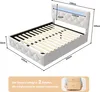 Fortuna Lai Hydraulisches Polsterbett 140x200cm mit LED, Produktbild-Vorschau 3