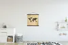 MuchoWow® Textilposter Weltkarte - Farben - Braun 40x40 cm Produktbild-Vorschau 2