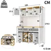 MODFU Mobile da cucina bianco, mobile alto con ante Anteprima dell’immagine prodotto 7