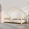 Kinderhausbett LUCKY 90 x 190 Naturholz Produktbild-Vorschau 2