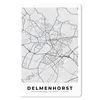 MuchoWow® Mauspad Mousepad Delmenhorst - Karte - Stadtplan Produktbild-Vorschau 1