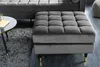 Design Hocker COZY VELVET 80cm grau Samt goldene Füße Produktbild-Vorschau 8