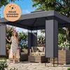 CASARIA® Pavillon Lorca 3x3m Metall Wasserabweisend Produktbild-Vorschau 6