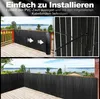 A balcony or deck with a black privacy fence installed. Produktbild-Vorschau