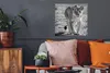 MuchoWow® Poster Löwe - Schwarz - Weiß 50x50 cm - Produktbild-Vorschau 2