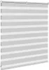 vidaXL Doppelrollo Hellgrau 120x100 cm Stoffbreite 115,9 cm Produktbild-Vorschau 3