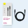 Baseus Tungsten Gold Ladekabel Datenkabel Type-C 240W 3m Anteprima dell’immagine prodotto 25