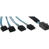Inter-Tech 0.5m SFF 8643/4x SATA, 0,5 m, SFF 8643, 4x SATA, Podgląd zdjęcia produktu 3