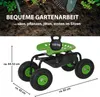 Gartenscooter mit Ablage Stahl 150 kg Sitzhöhe 44-52 cm Produktbild-Vorschau 3