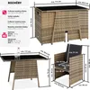 Ratanová sedací souprava Lausanne 2+1 - přírodní Náhled obrázku produktu 7