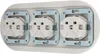 Unterputz Porzellan Retro Steckdose 3-fach, All-in-One, SET Produktbild-Vorschau 3