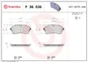 BREMBO Bremsbeläge Satz Vorne für JAGUAR E-Pace (X540) P 36 Produktbild-Vorschau 1