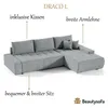 Beautysofa DRACO L Ecksofa mit Schlaffunktion & Bettkasten Produktbild-Vorschau 3