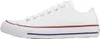 A side view of a white Converse All Star low-top sneaker. Voir les images du produit