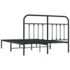 vidaXL Bettgestell mit Kopfteil Metall Schwarz 140x190 cm - Produktbild-Vorschau 6