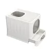 A white cat litter box with a gray entrance and a pull-out tray, shown against a white background. Podgląd zdjęcia produktu