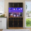 Vitrina okwish de 100x40x180 cm, aparador con iluminación Vista previa de la imagen del producto 10